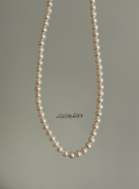 珍珠鉴定师严选天然淡水珍珠全珠女项链锁骨链高贵奢华气质礼物