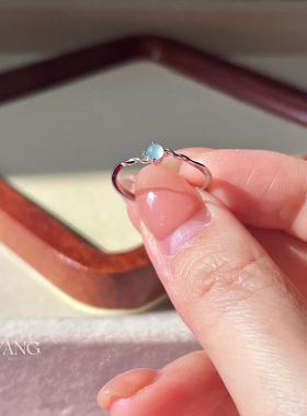 澜山疗愈翡翠色中式浪漫戒指