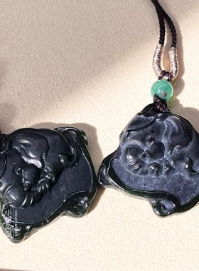 澜山疗愈和田青玉象项链缓解焦虑