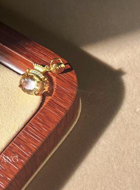 澜山能量黄水晶招财喜金土项链