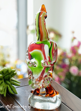 琉璃鸭轻奢摆件复古艺术装饰品