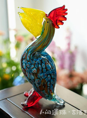 人间遗珠鹈鹕琉璃摆件