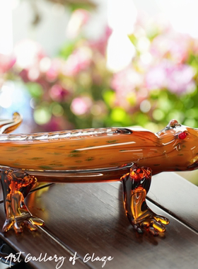 卡罗尔鳄鱼非遗手工琉璃摆件