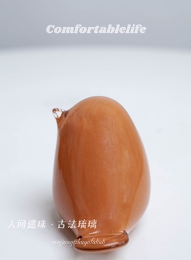 人间遗珠【暖羽】动物小鸟琉璃摆件酒柜儿童房阳台造景艺术摆件