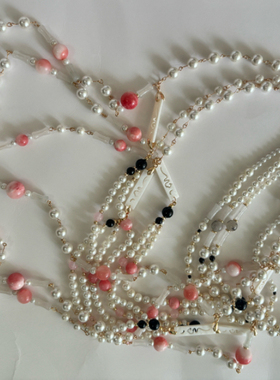 日常双层项链明制汉服马面裙配饰品长款毛衣链十三余今时兔同款