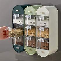 Seasoning box Home Kitchen Salt Tank Seasoning Jar Containing Box Combined Suit Free of stiletto MSG Bottle Seasoned Jars Light Lavish