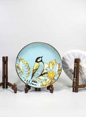 鸡翅木茶饼架实木盘架