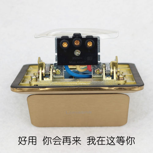 XSSITO防水地插座 五孔电源二三插10A  家用铜面弹起式地面插座 - 图2