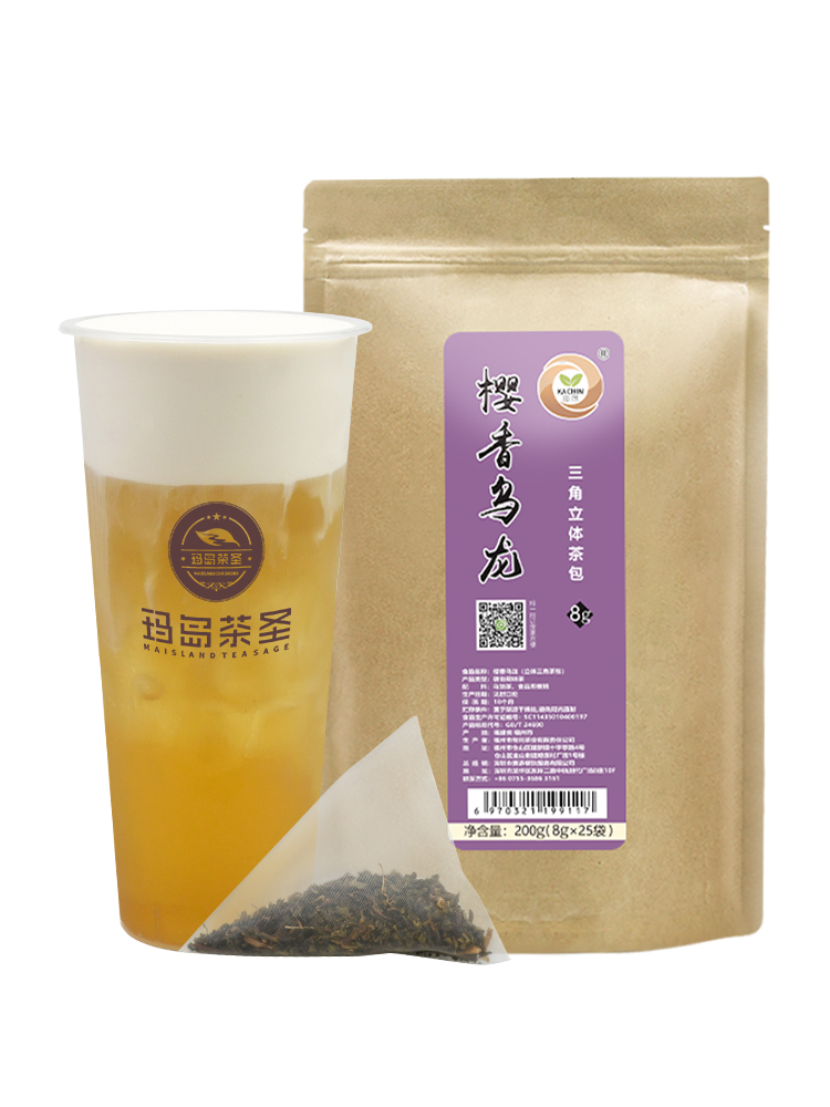 樱香乌龙8g三角茶包奶茶店水果奶盖奶茶专用樱花香乌龙调味茶包-图3