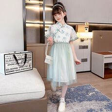 китайский костюм 女童夏装连衣裙2025新款儿童仙女古装汉服女孩公主裙唐装夏季裙子