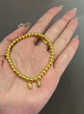 金包银两世欢手链古法莲蓬手串