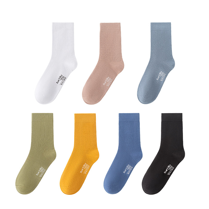 98%男全棉净版无骨黑色秋冬袜子 蝶安芬短袜/打底袜/丝袜/美腿袜