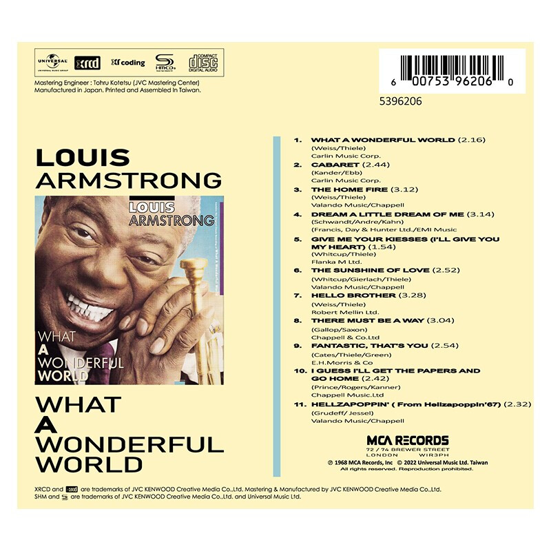 正版 阿姆斯特朗 Louis Armstrong 高音质XRCD 发烧爵士蓝调音乐 - 图0