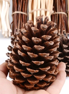 日式风松果摆件永生花桌面装饰