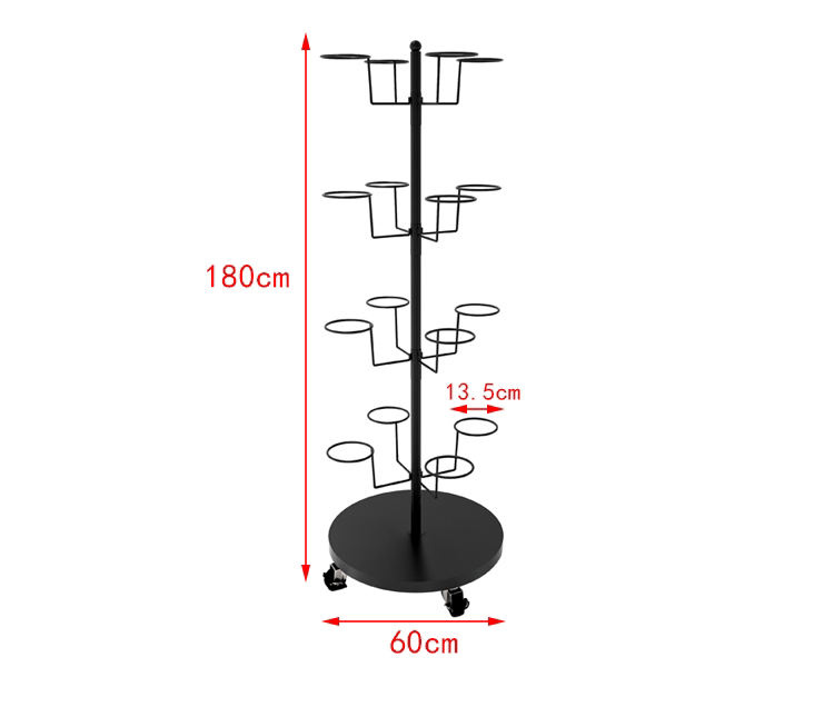 Hat rack floor-standing helmet display rack bold