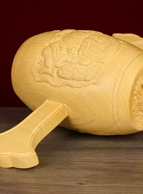 李居明2025吉祥物财神名气鼓摆件