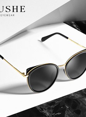 古奢优雅女式开车太阳镜偏光圆脸