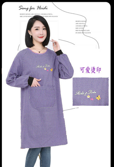 Korean style pure cotton overalls long sleeve Korean style apron