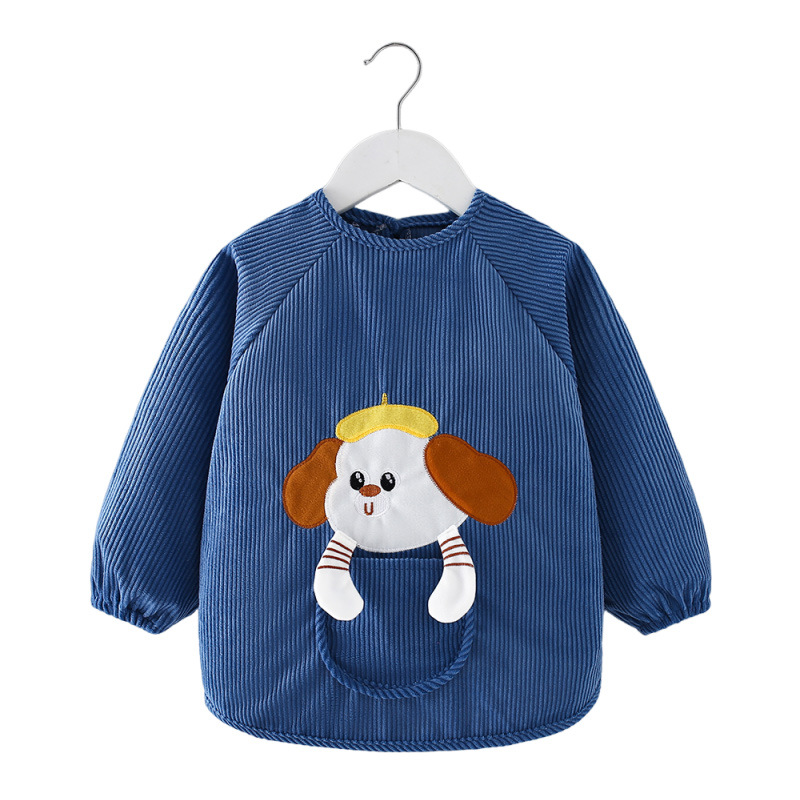 Children's smock autumn and winter baby bib reverse dressing waterproof new apron eating clothes kindergarten men and women protective clothing