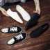 Giày đen Ulzzang Giày nữ màu đen hoang dã thoải mái, giày vải thoáng khí Phiên bản Hàn Quốc - Plimsolls giầy thể thao nữ đẹp Plimsolls