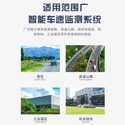 徕斯达固定式雷达测速仪抓拍带车牌号显示车速测速限速提醒超速 - 图1