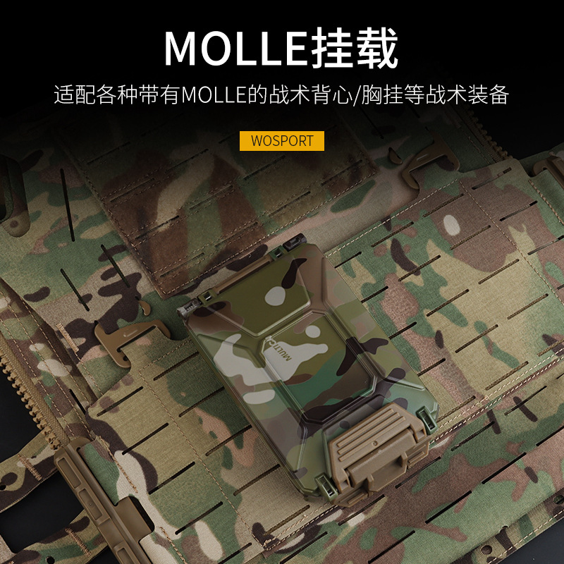 WST模块化molle战术工具电池盒18650 AAA CR123A通用收纳防尘盒子 - 图1