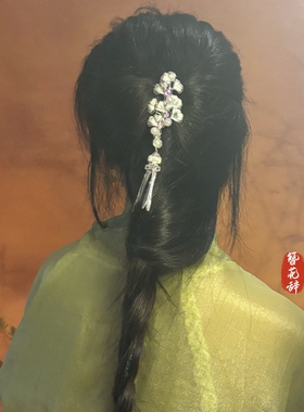 簪花辞「紫蝶栖银杉」流苏发夹