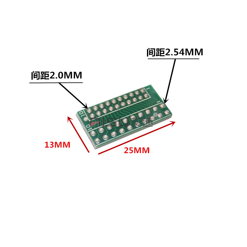 排针单排转接板双排母1.27MM/2.0MM/2.54MM互转排母转接板10/20P-图1