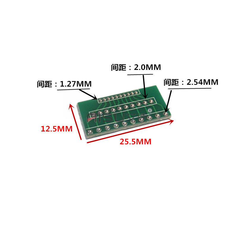 排针单排转接板双排母1.27MM/2.0MM/2.54MM互转排母转接板10/20P_虎窝淘