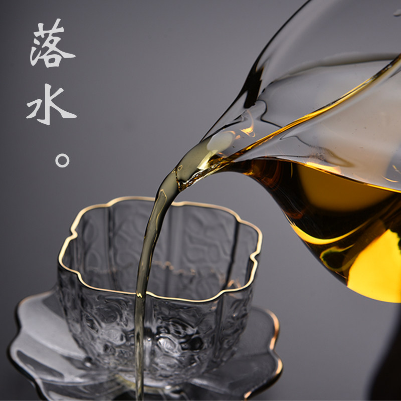 锦格玻璃公道杯茶漏套装加厚耐热滤茶杯泡分茶器茶具配件侧把公杯,淘宝优惠券,粉丝福利购,淘宝优惠卷