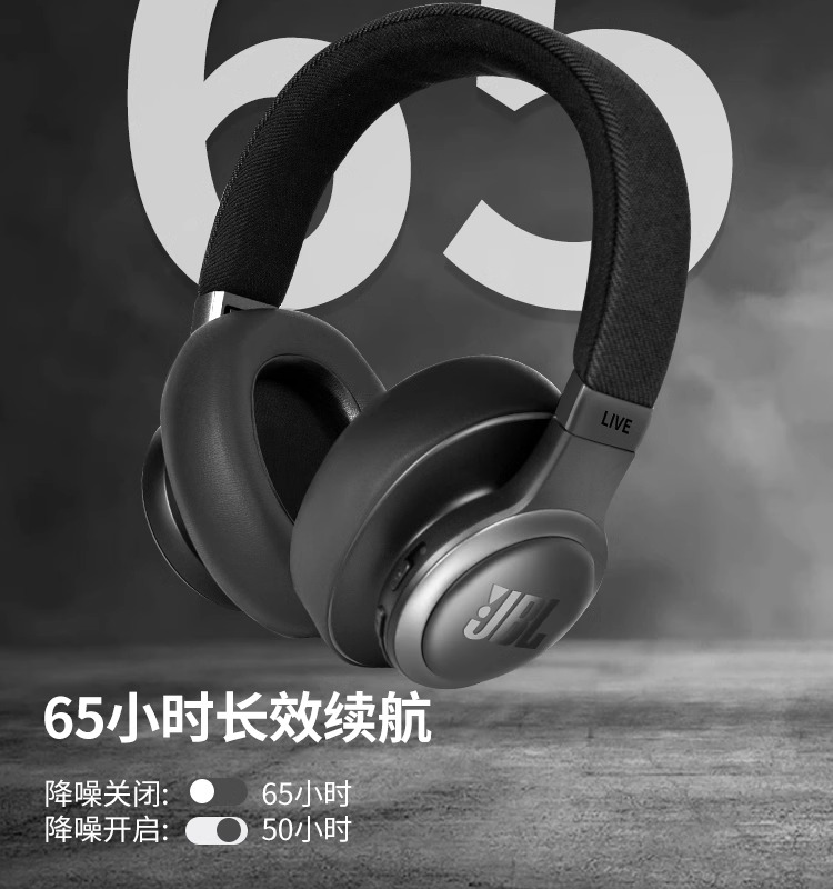 JBL LIVE 770NC无线蓝牙耳机头戴式主动降噪游戏续航音乐通话耳麦 - 图2