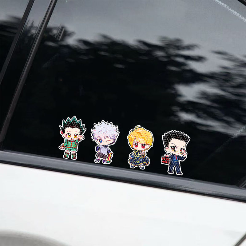 全职猎人夜间反光警示卡通车贴电动车遮划痕摩托头盔装饰汽车贴纸,淘宝优惠券,粉丝福利购,淘宝优惠卷