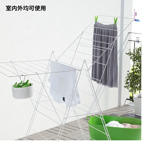 IKEA宜家 夫洛思 落地式 晾衣架 可折叠晒衣架北欧家用学生简洁 - 图2