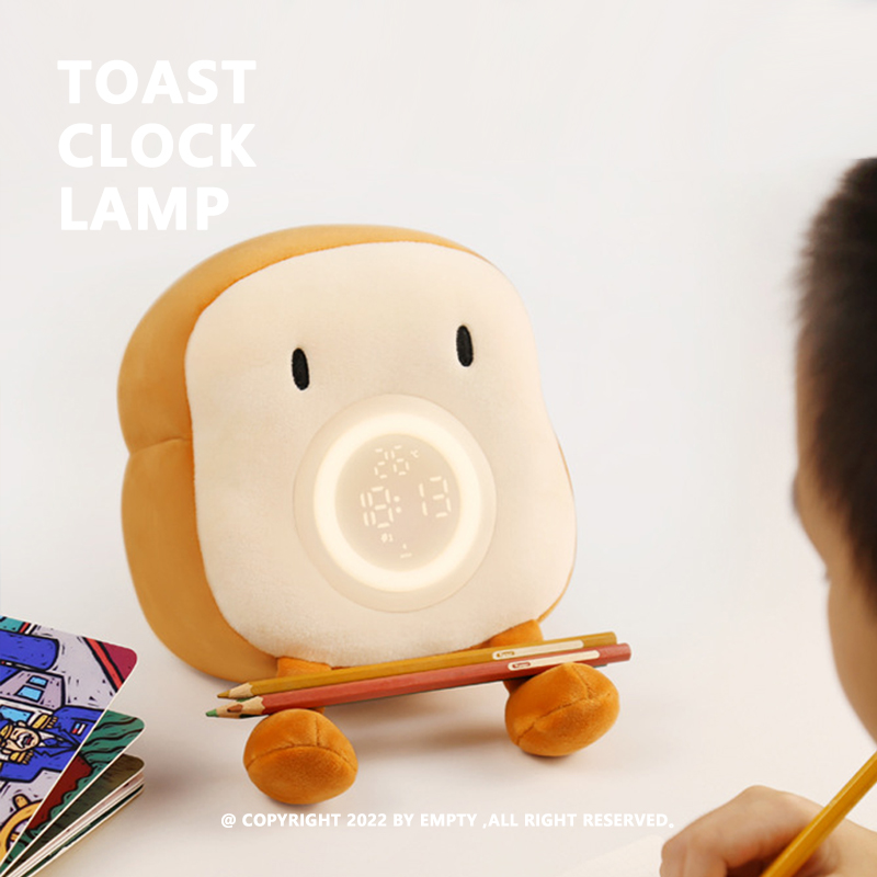 Toast Plush | Alarm Clock Lamp 吐司毛绒闹钟伴睡灯 2in1设计 - 图2