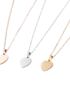 夏秋季抛光美观爱心形项链