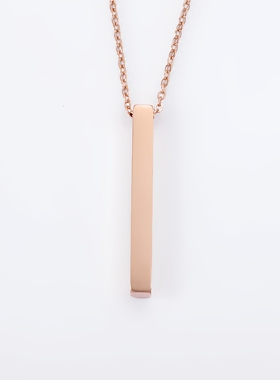 反光面立体棒吊坠项链