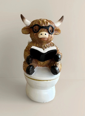 新品浴室装饰高地牛雕像树脂摆件工艺品创意节日家居装饰礼品