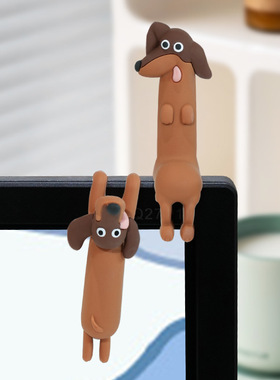 抽象腊肠小狗趴趴摆件电脑桌面