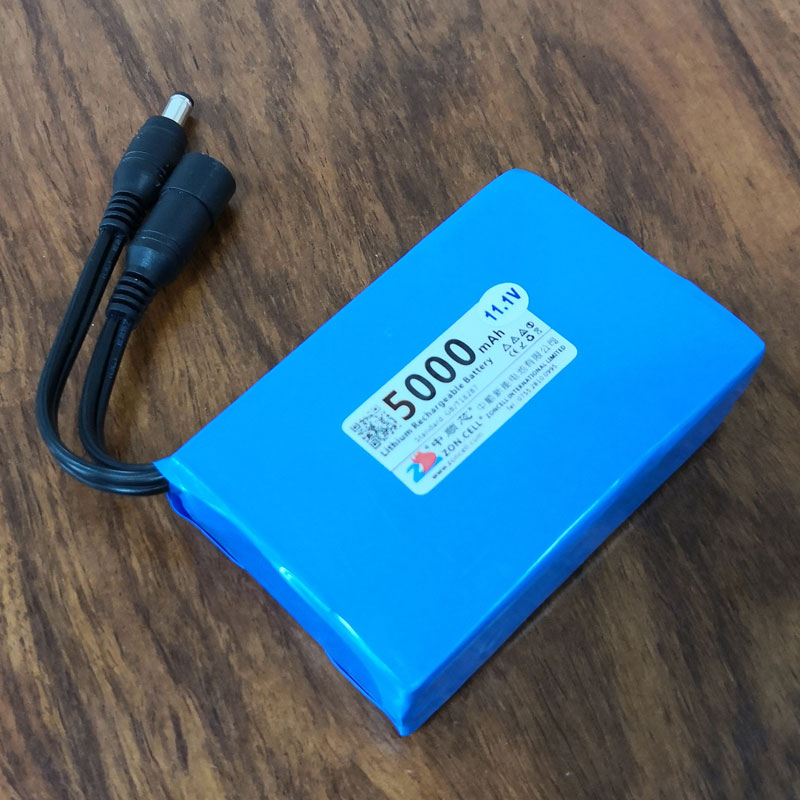 中顺12V应急电源扩音器监控器强光灯聚合物锂电池组11.1V 5000mAh - 图1