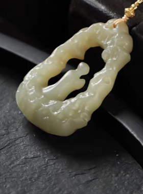 和田玉悟道.新疆籽料吊坠.新疆和田玉悟道挂件