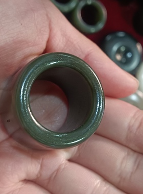 和田玉扳指.男款霸气青玉指环.随身把玩玉器天然玉石扳指戒指