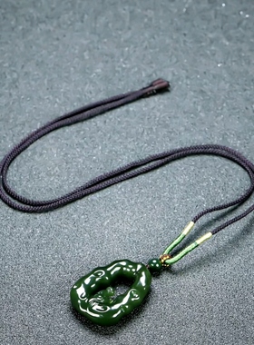 和田玉悟道吊坠.新疆悟道挂件.天然和田玉悟道.籽料悟道项链玉坠