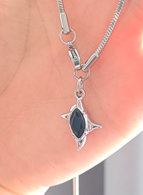 2025年新款双子星锆石项链男女轻奢高级感气质锁骨链情侣节日礼物