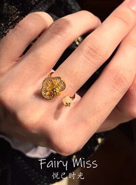 玉如意新中式轻奢气质小众食指戒