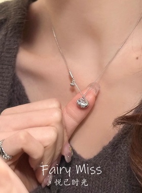 简约复古平安锁祈福吊坠百搭项链