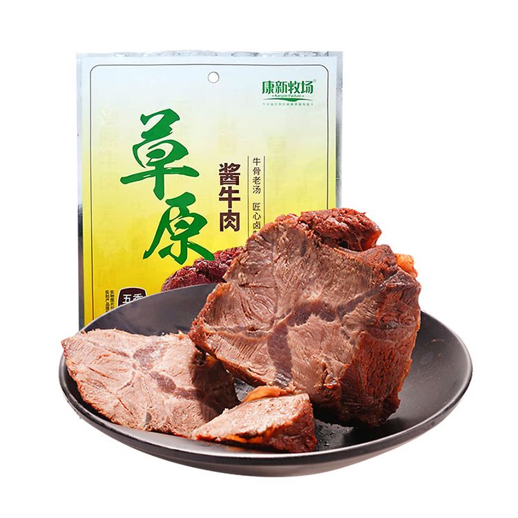 科尔沁康新牧场香美酱卤牛肉 康新牧场草原酱牛肉  16袋装150g/袋 - 图0