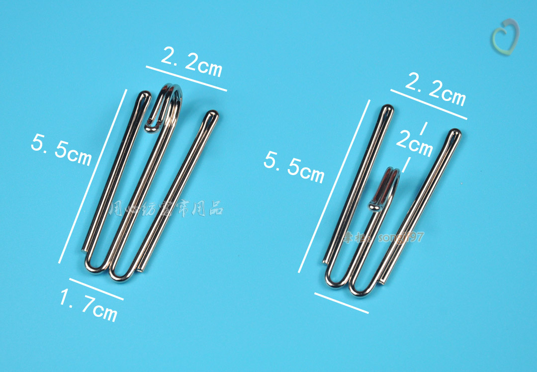 重料定型钩二指窗帘挂钩 2指 窗帘配件 代替4爪钩窗帘用 简约风格 - 图1