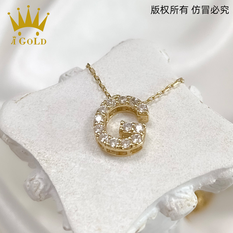 a igold / agold cv体字母标志项链 aigold瑷金项链
