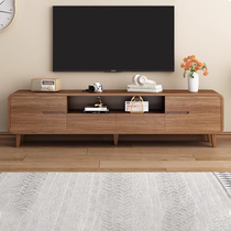 TV Cabinet Living-room Home Floor Minimalist modern tea table Composition Small family Type solid wood 2023 New TV enclosure