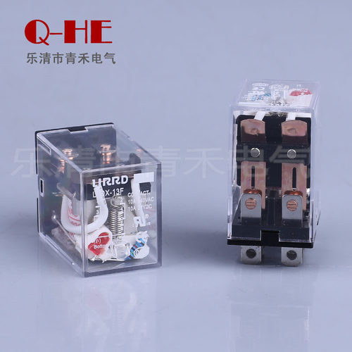 LJQX-13F小型通用继电器10A直流24V12V大8脚交流220V带底座套装 - 图1